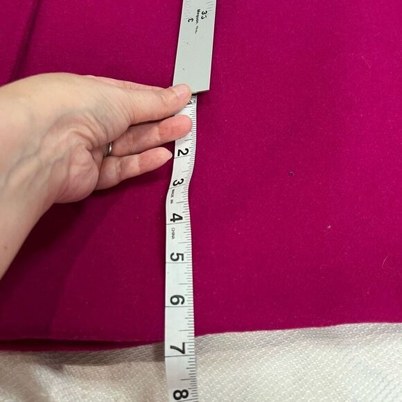 Vintage Braefair Union Made Wool Blend Magenta Pink Double Breasted Coat Women’s - Picture 8 of 10